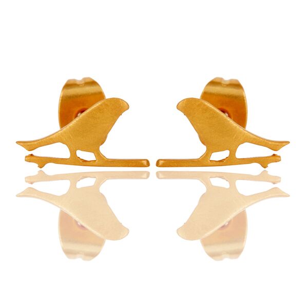 Bird design stud earrings