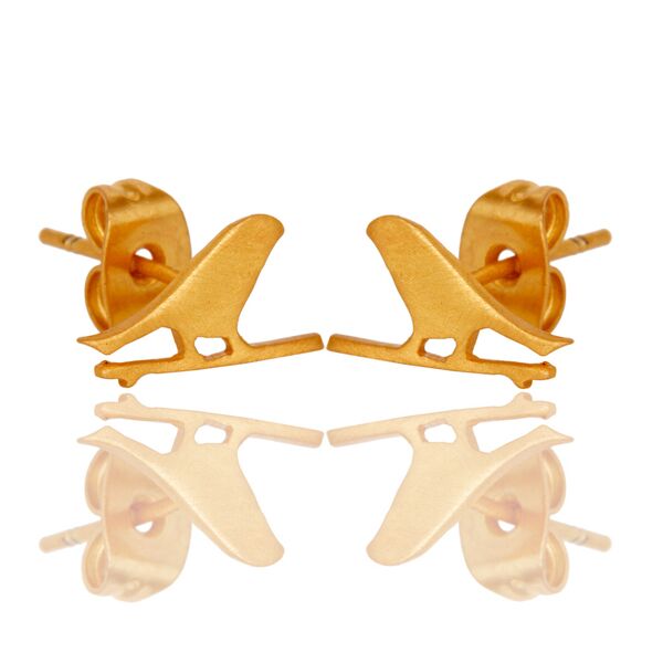 Bird design stud earrings