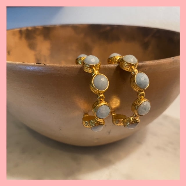 Hoops with stones
