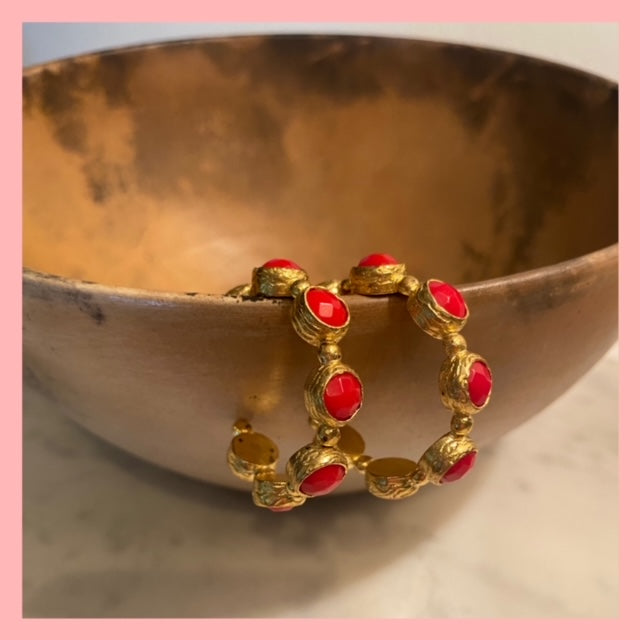 Hoops with stones