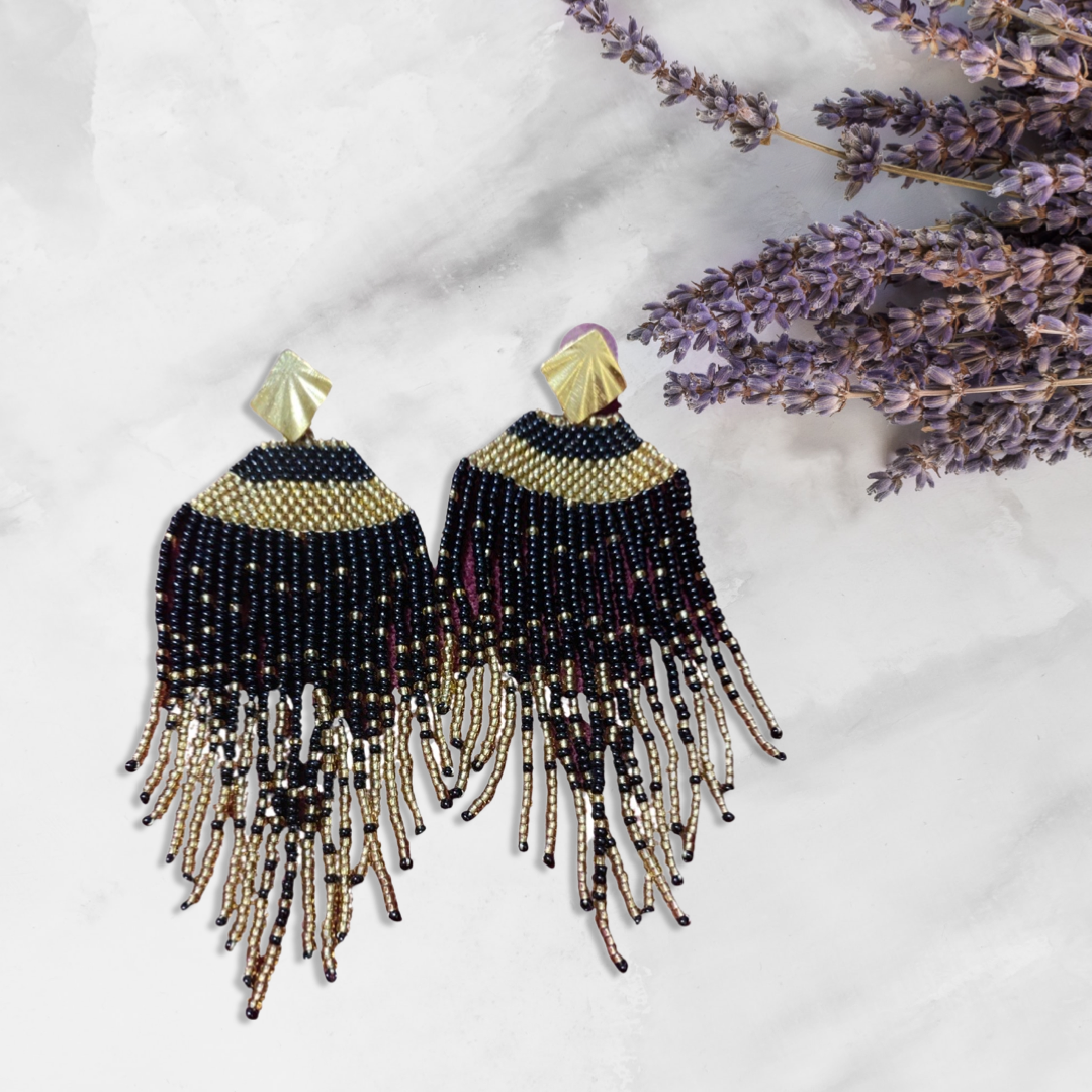 Beaded Fringes Earrings