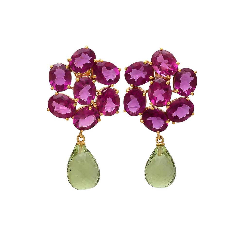 Flowers and Drop Earrings