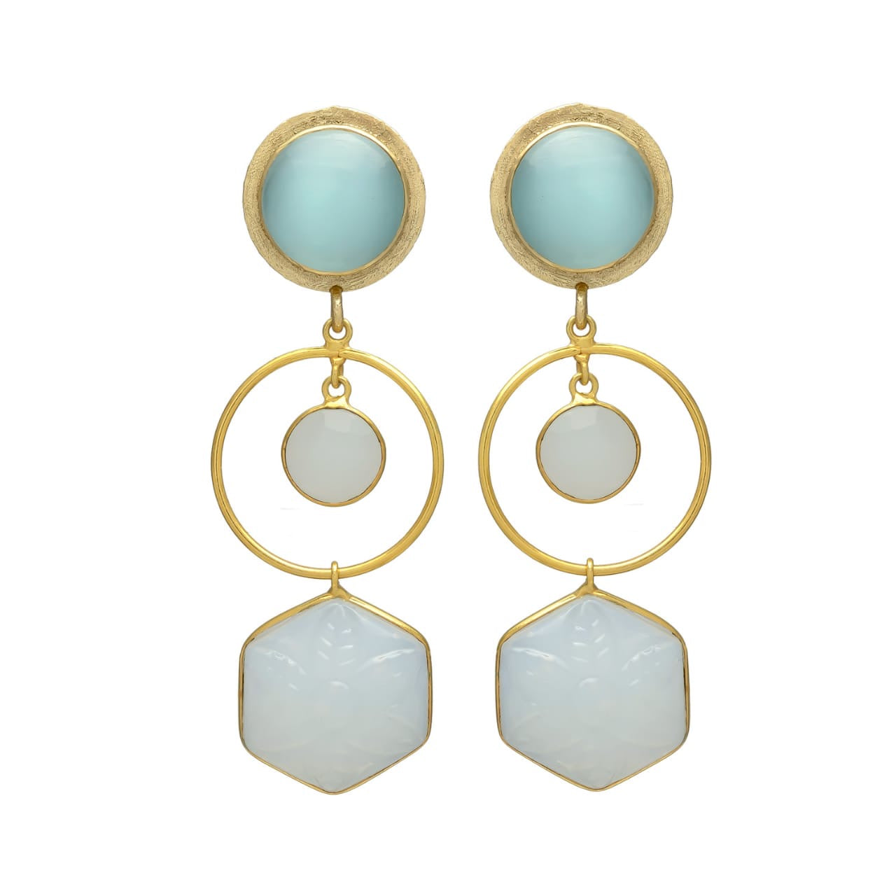 Turquoise & Gold Earrings Collection