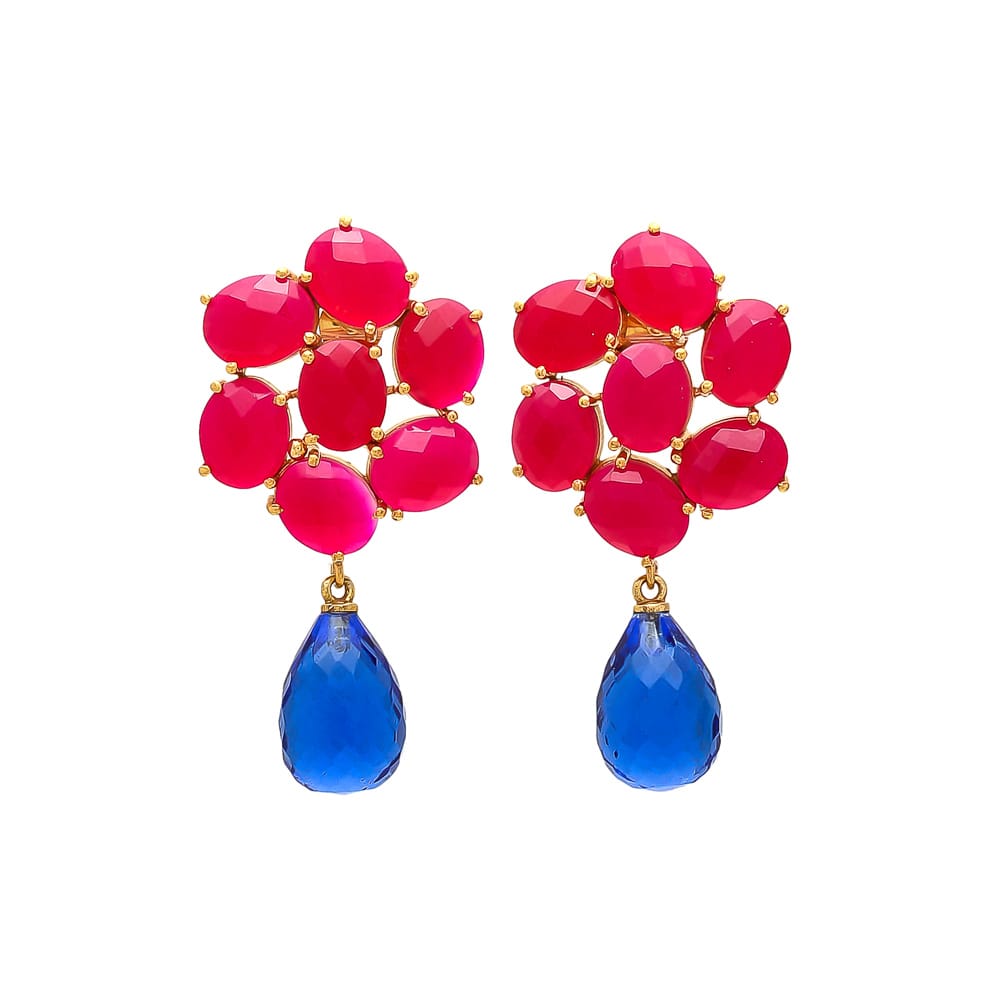 Flowers and Drop Earrings
