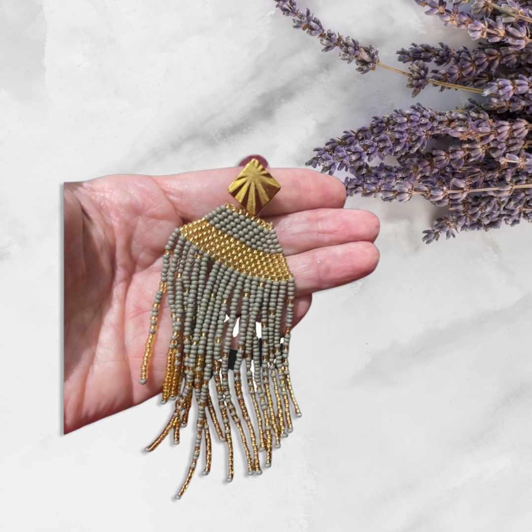 Beaded Fringes Earrings