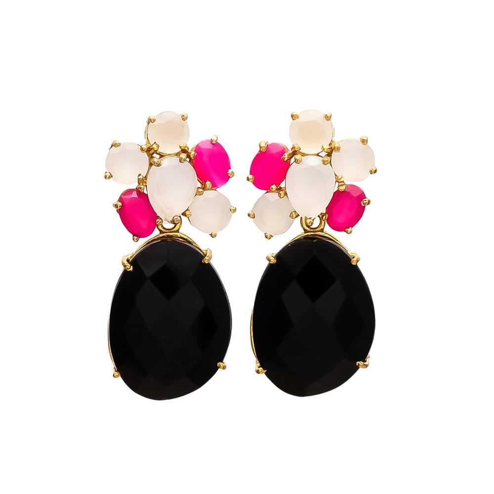 Flowers and Drop Earrings