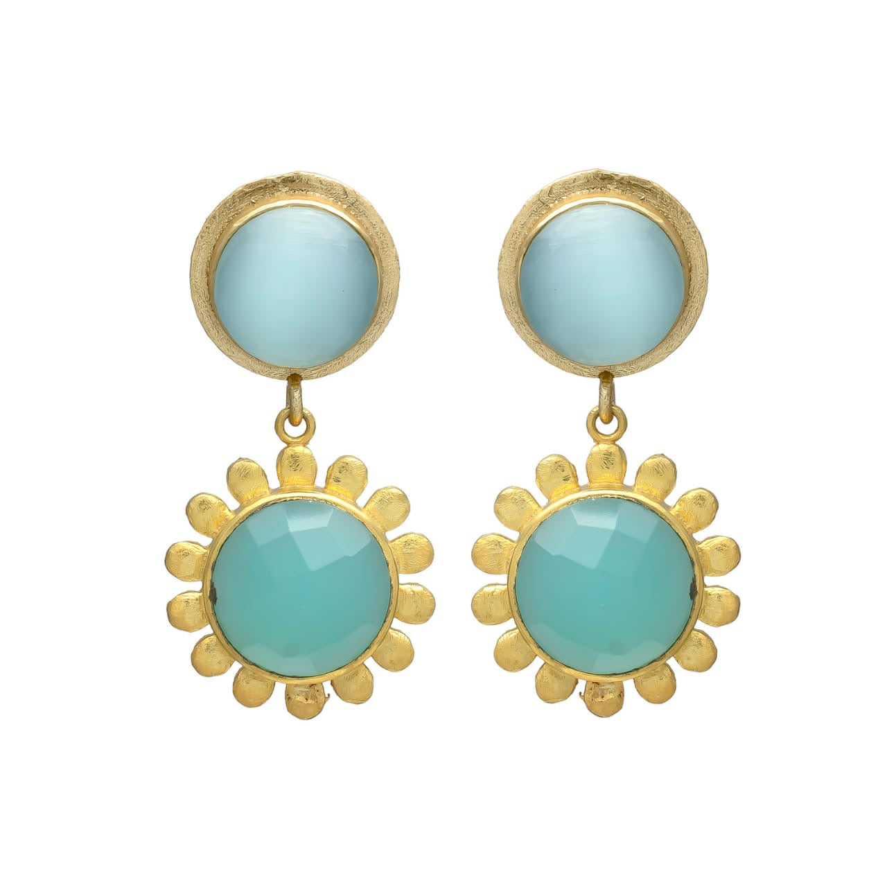 Turquoise & Gold Earrings Collection