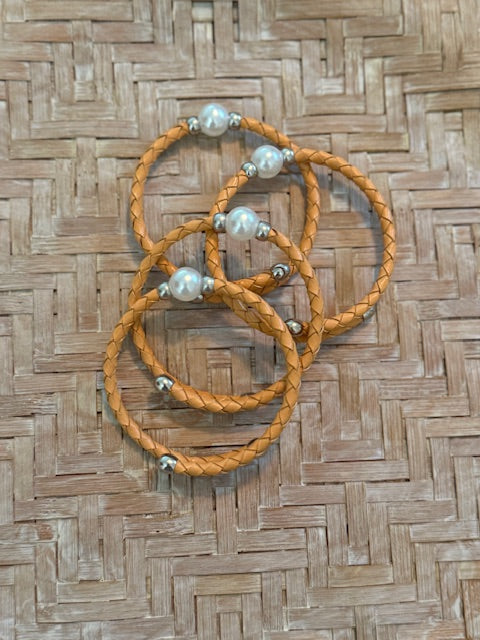 Colored Bangles with Pearl