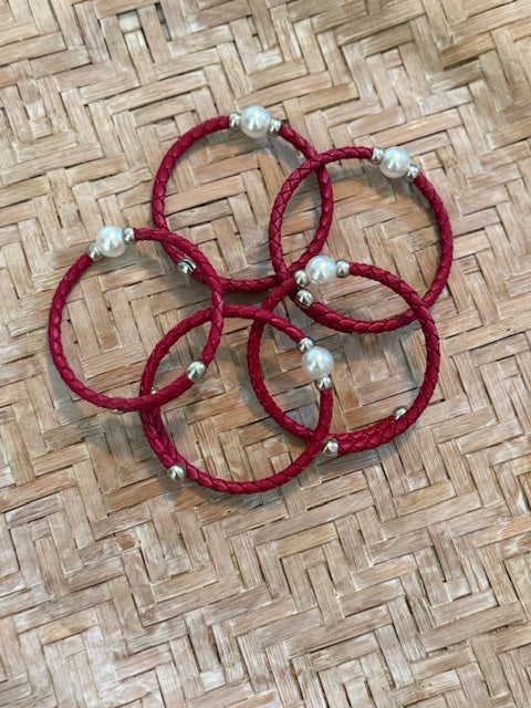 Colored Bangles with Pearl