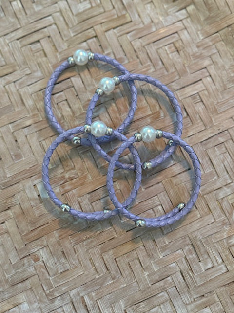 Colored Bangles with Pearl