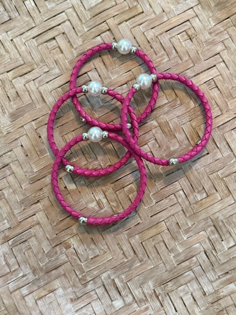 Colored Bangles with Pearl