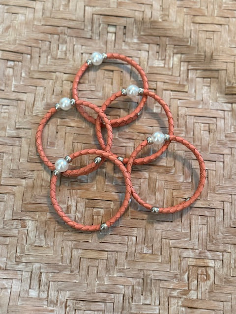 Colored Bangles with Pearl