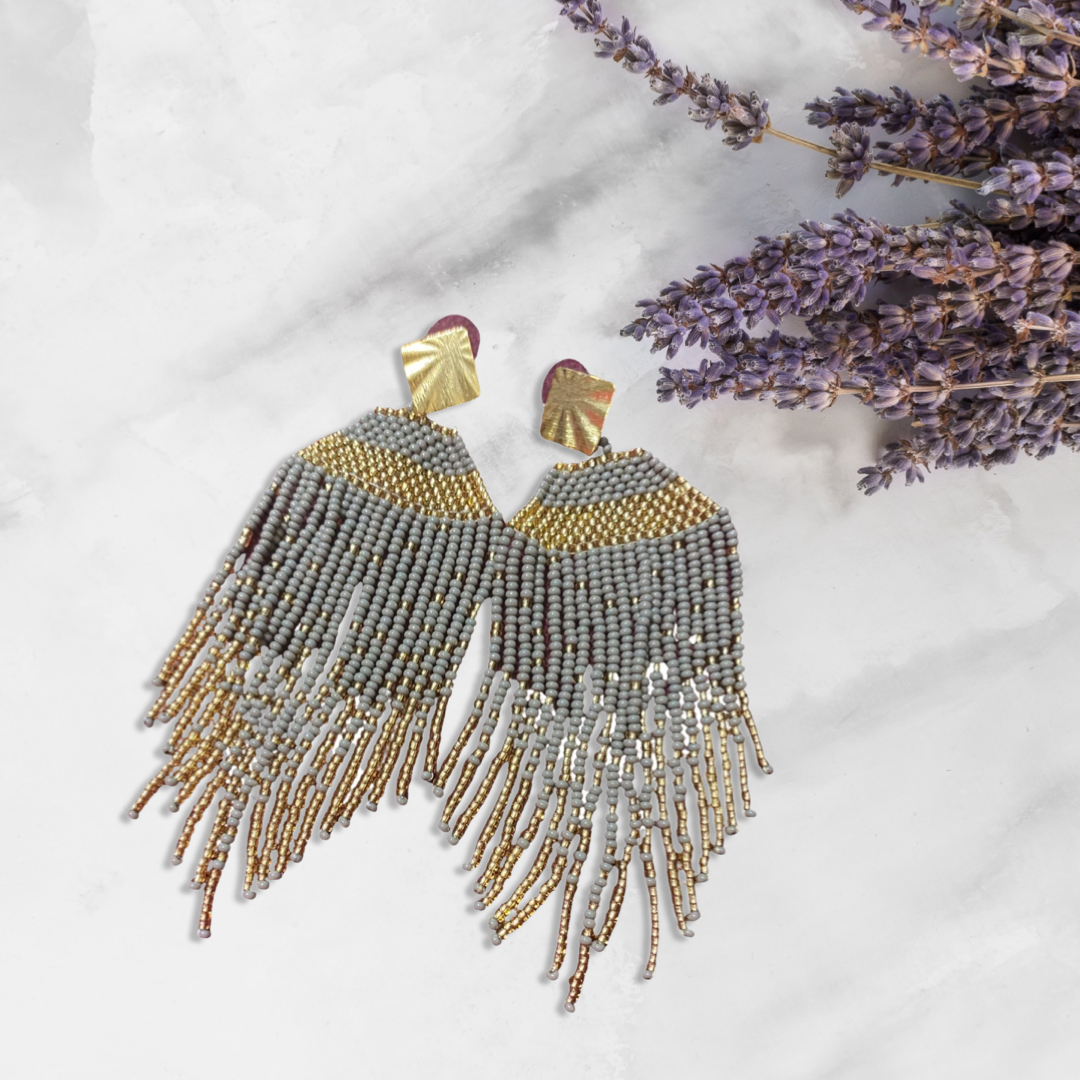 Beaded Fringes Earrings