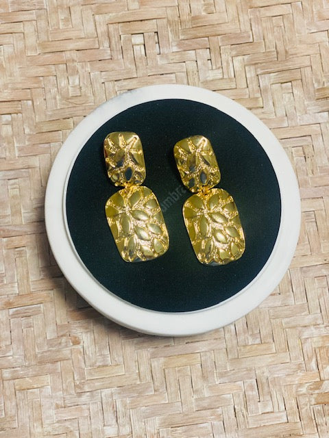 Geometrical Gold Plated Earrings